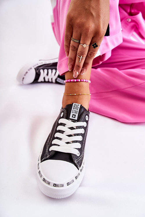 Жіночі ажурні кросівки Big Star чорні FF274023