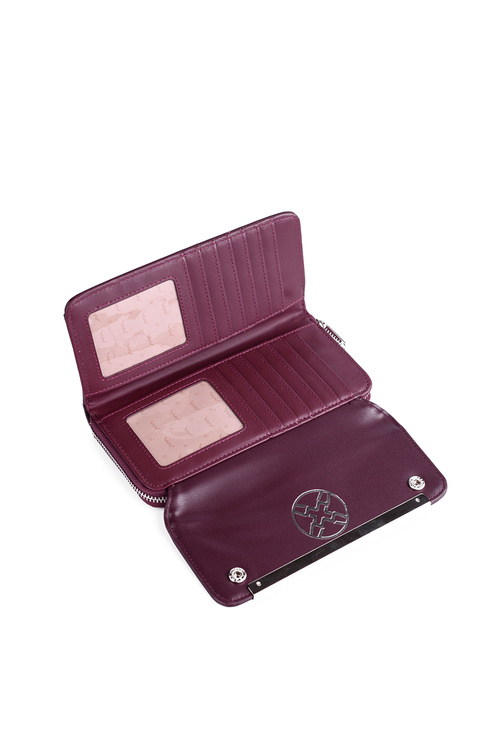 Великий жіночий шкіряний гаманець Maroon Elissie