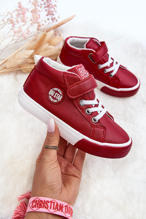 Дитячі шкіряні кросівки Big Star EE374004 Red
