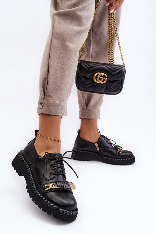 Жіночі шкіряні лофери D&A MR870-80 Чорні