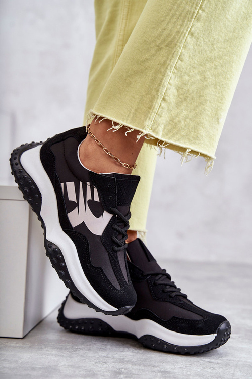 Жіноче спортивне взуття на зав'язках чорного кольору Tolea