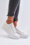 Жіночі кросівки на масивній платформі White Amyete