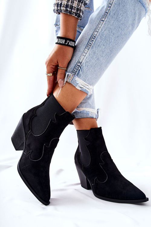 Чорні замшеві чоботи Maurelle на плоскій підошві