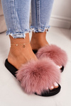 Жіночі тапочки з хутром Belmondo рожеві