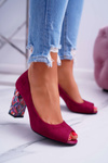 Жіночі туфлі Sergio Leone з відкритим носком PB133 Фуксія