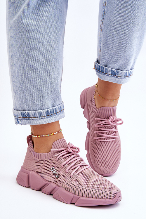 Жіночі світлі кросівки Memory Foam System Big Star JJ274266 Рожеві