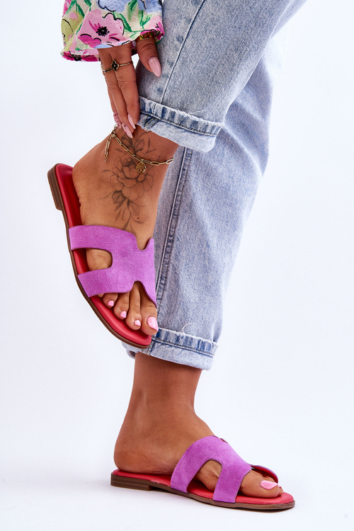 Жіночі класичні замшеві тапочки Violet Evana