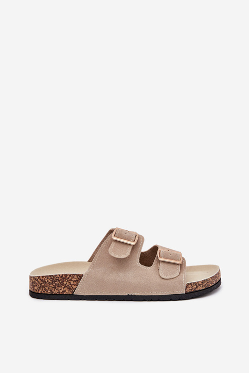 Жіночі Сандалі З Золотими Пряжками І Швами Бежеві Lunera