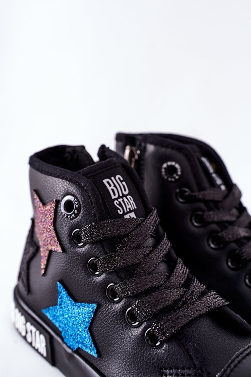 Дитячі високі кросівки на блискавці BIG STAR II374028 Чорні