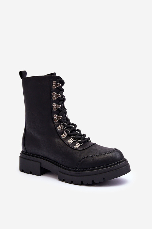 Шкіряні черевики Trapper з м'якою підкладкою Black Dannae