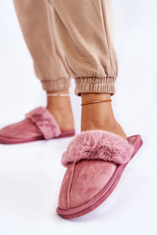 Жіночі класичні тапочки з хутром Рожеві лоріни