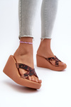Жіночі босоніжки на танкетці 83520 Ipanema High Fashion Slide Fem Brown