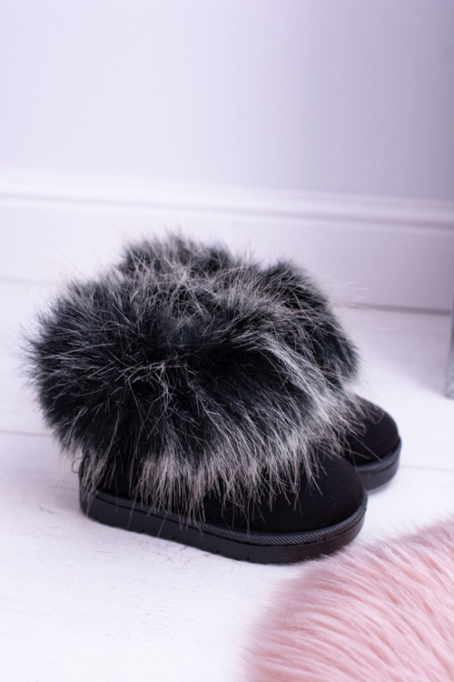 Дитячі снігові черевики з хутром Чорні Аріана