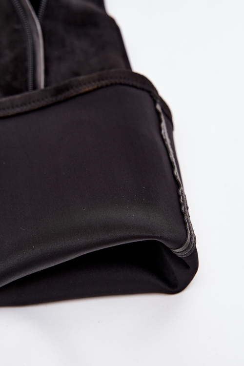 Жіночі чоботи до коліна на платформі екологічна замша чорний Tahlina