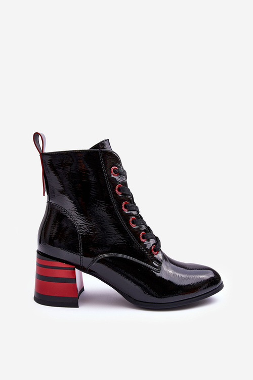 Лаковані чоботи на підборах SBarski MR870-49 Чорні