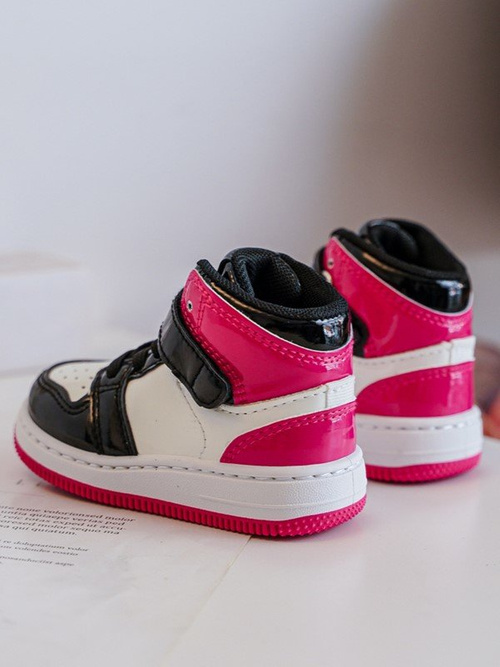 Дитяче блискуче спортивне взуття Milara рожево-білого кольору