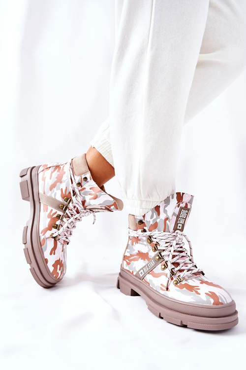 Шкіряні туристичні черевики Big Star II274369 Moro Grey