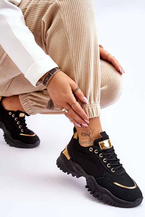 Класичні кросівки на платформі чорні Need It