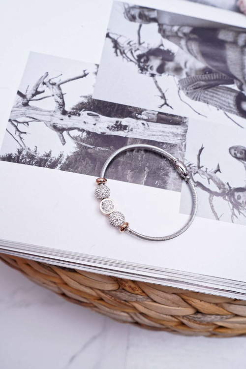 Жіночий браслет з цирконами Рожеве золото Orteas