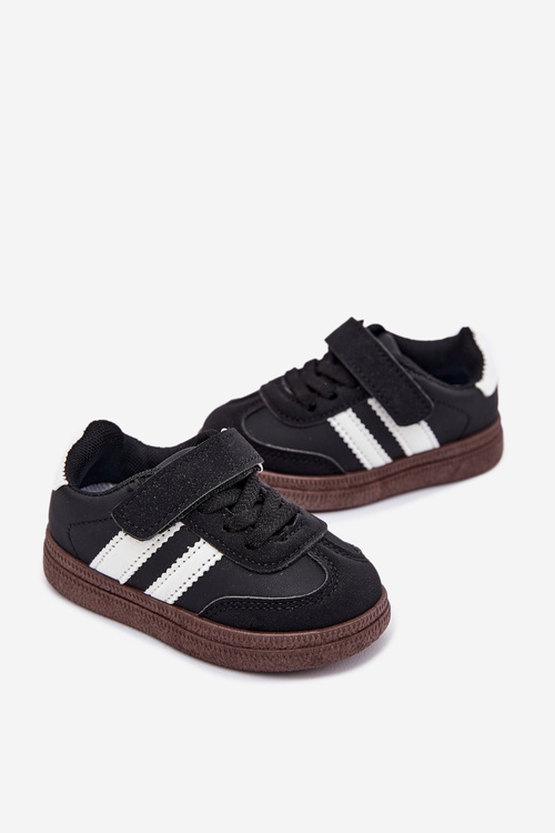 Дитяче Спортивне Взуття Sneakers На Липучках Чорні Adelina