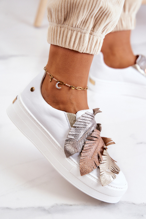 Жіночі шкіряні кросівки Maciejka 05488-11 Білі