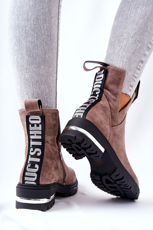 Утеплені черевики челсі на блискавці Cappucino My Way