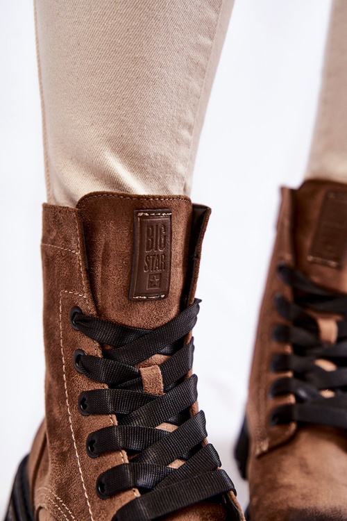 Жіночі замшеві чоботи Big Star KK274504 Коричневі