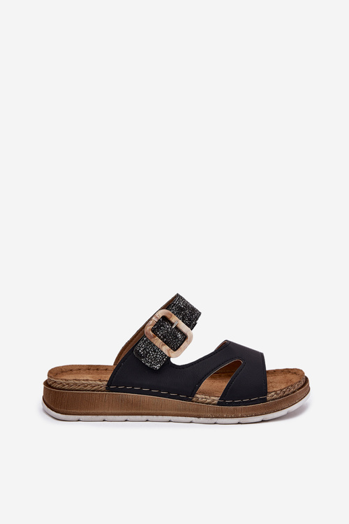 Легкі Жіночі Сандалі З Пряжкою Inblu GS000055 Чорні