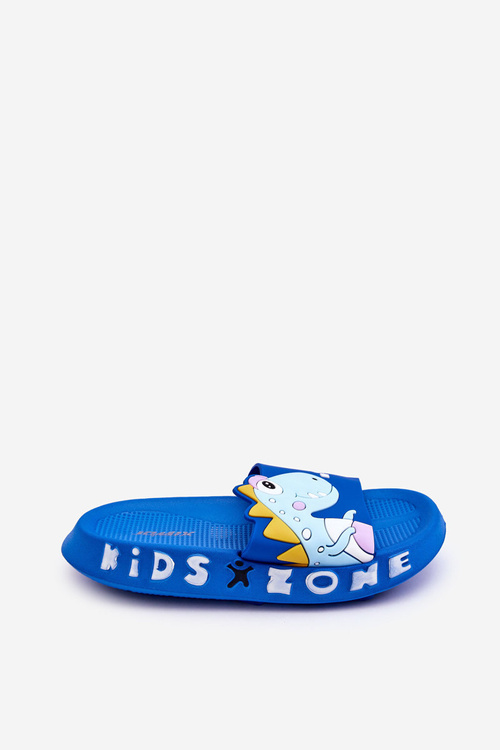 Дитячі поролонові тапочки Динозавр синій Даріо