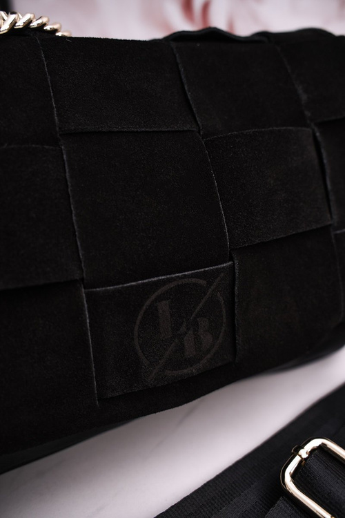 Клатч із замшевою плетенкою LAURA BIAGGI Чорний