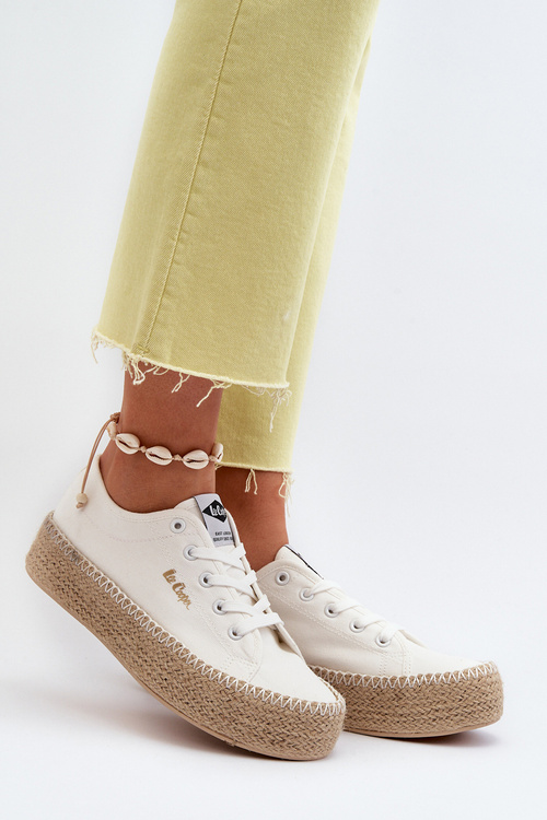 Кросівки з косою Lee Cooper LCW-24-44-2410 Білі