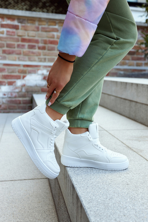 Високе жіноче спортивне взуття Біле Megithoe