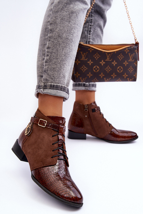 Жіночі шкіряні черевики Maciejka 5743A-02 Коричневі