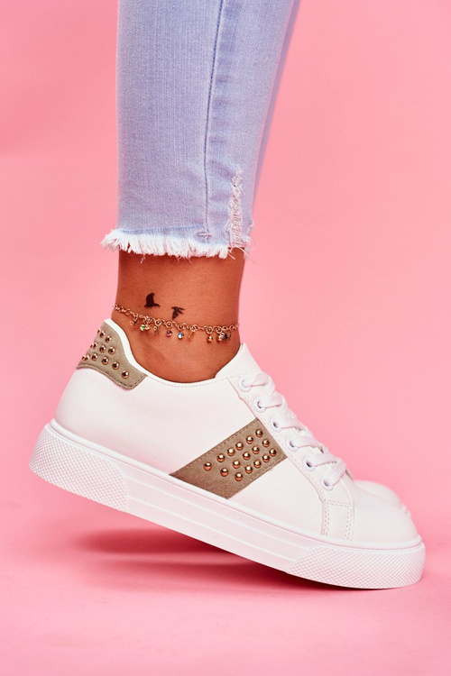 Спортивні жіночі білі зелені туфлі