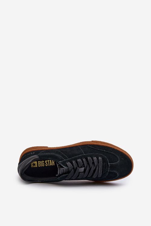 Чоловічі низькі кросівки з екошкіри Big Star NN174284 Чорні