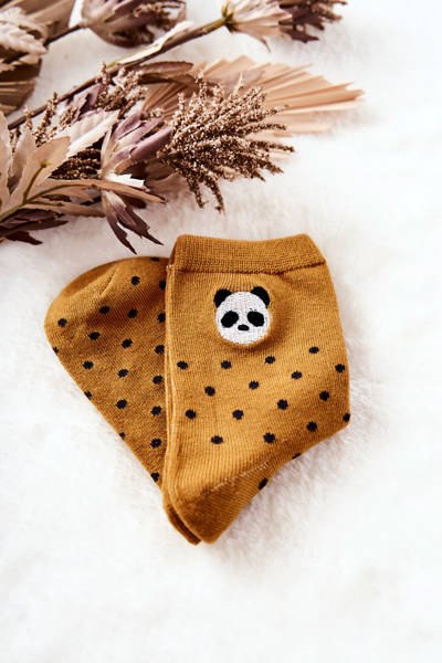 Дитячі шкарпетки в крапку Panda Yellow