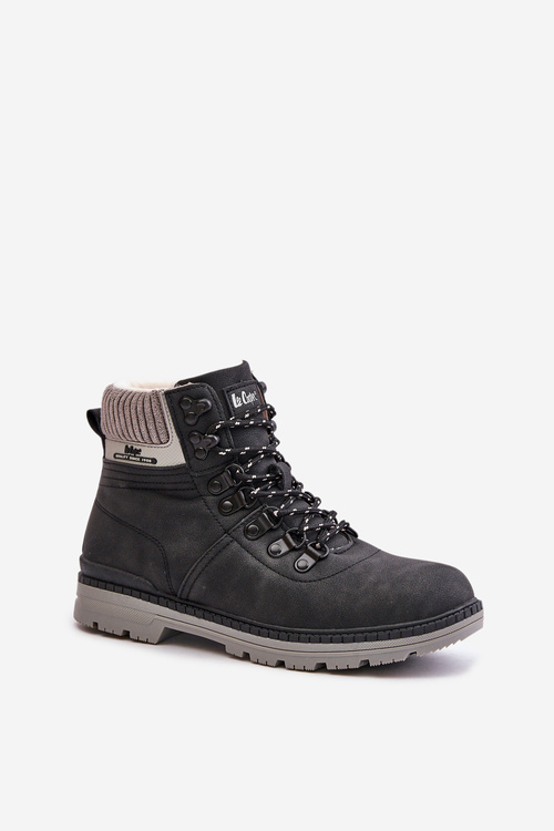 Теплі жіночі ботильйони Lee Cooper чорні LCJ-24-03-3043