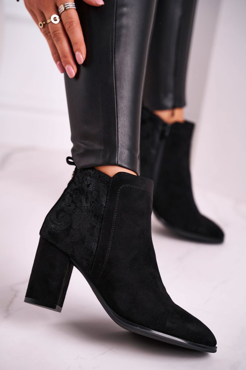 Чоботи жіночі на високому каблуці Sergio Leone чорні BT508