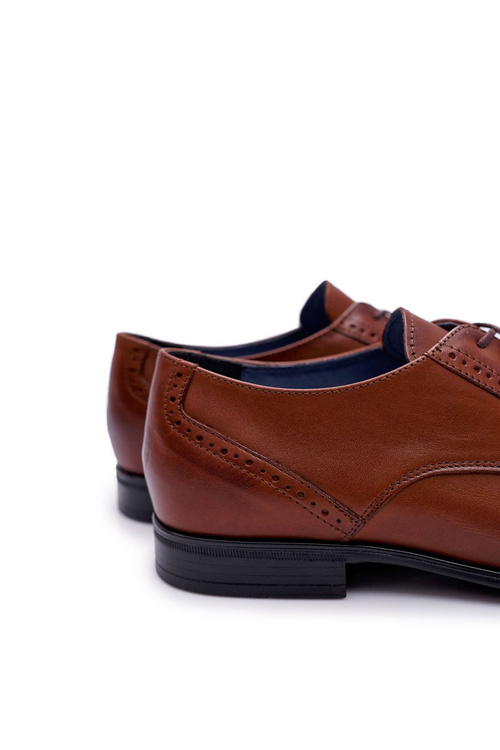 Чоловічі елегантні шкіряні півчеревики Bednarek коричневого кольору Herod