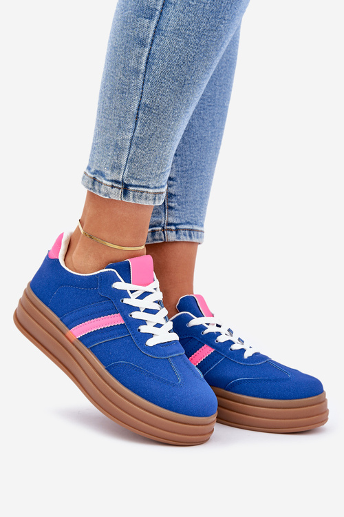 Жіночі Кросівки На Платформі Темно-сині Dravinnia