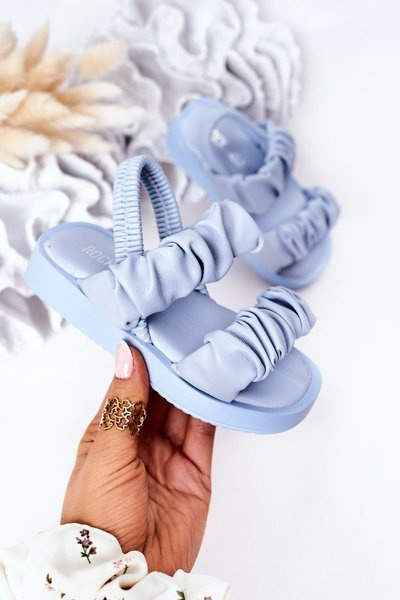 Дитячі босоніжки на шнурку Blue Sweetness