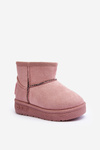 Дитячі зимові черевики утеплені хутром з вушками Рожева Betty