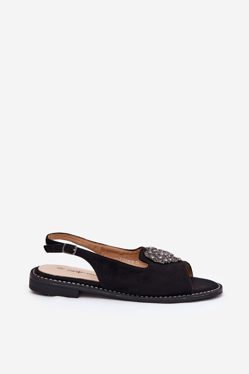 Жіночі Сандалі З Декоративним Серцем S.Barski KV27-018 Чорні