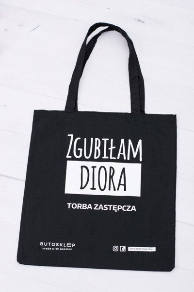Чорна полотняна сумка Lost від Dior