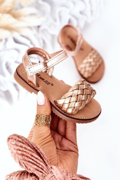 Дитячі плетені босоніжки Rose Gold Bailly