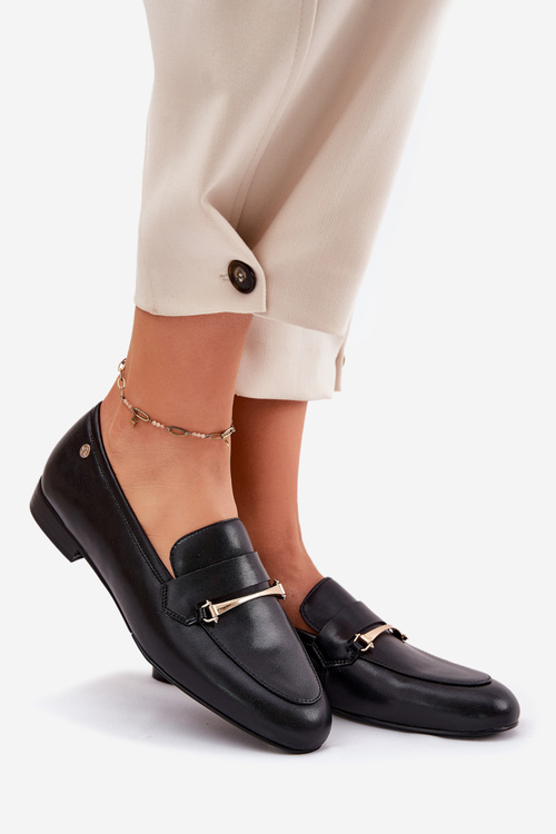 Шкіряні Напівчеревики Мокасини Жіночі Maciejka K6809-01 Чорні