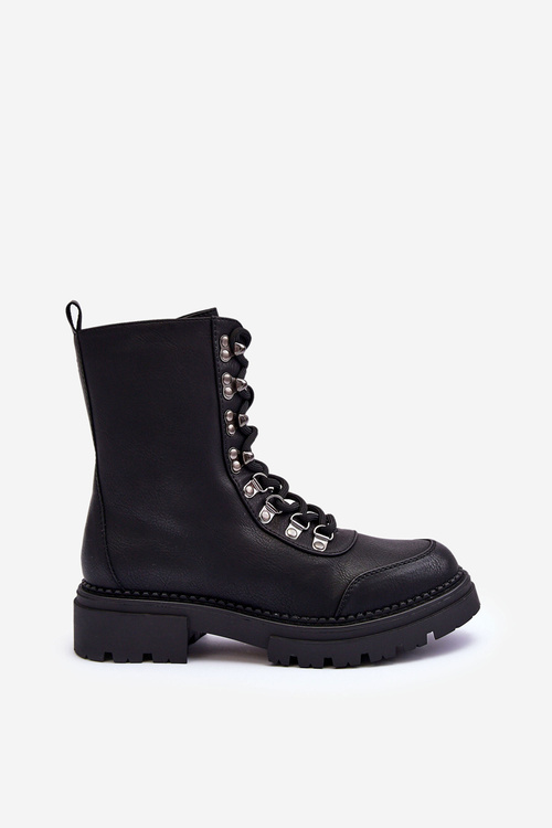 Шкіряні черевики Trapper з м'якою підкладкою Black Dannae