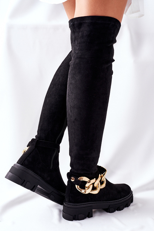 Чорні замшеві чоботи Окленд