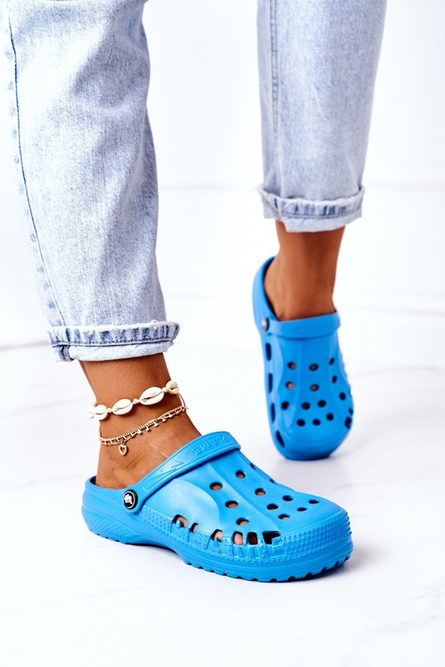 Жіночі поролонові шльопанці Kroksy EVA Blue