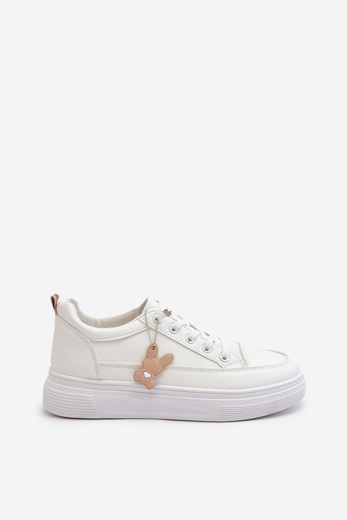 Кросівки жіночі спортивні на платформі з декором білі VINCEZA 13613